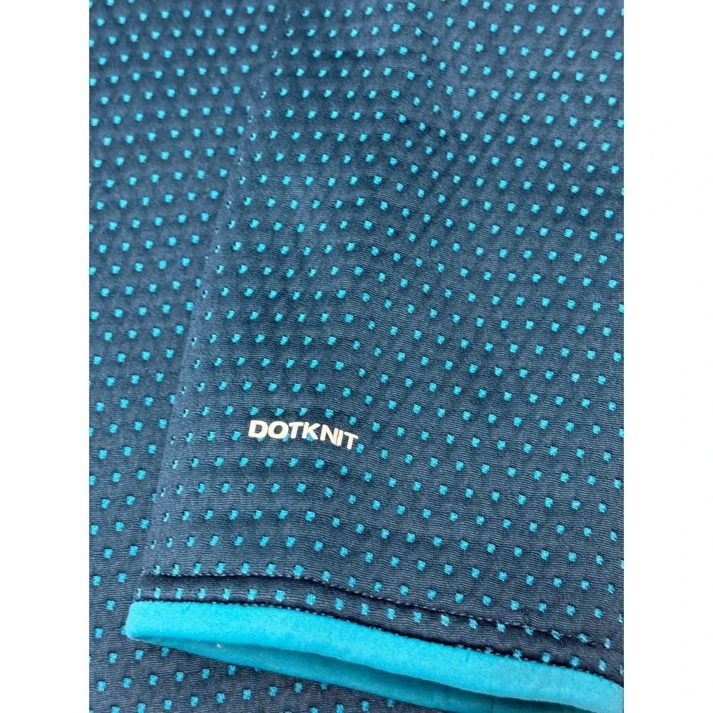The North Face DotKnit 1/4 Zip Pullover Mens Large Blue NF0A88U6 Circular Design